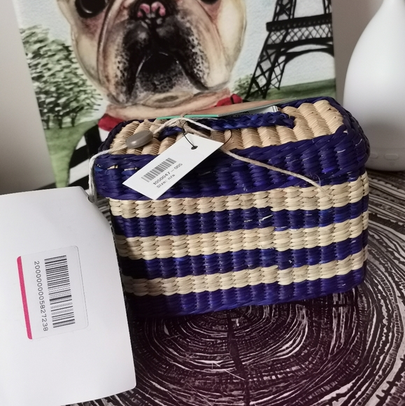 Nannacay Straw handbag Tote w Pom poms Beach bag Brand New w tag Handmade Travel - Picture 15 of 16